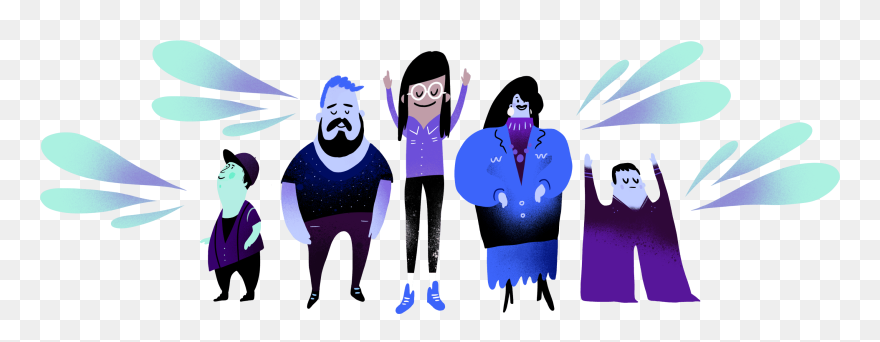 Transparent Group Of Happy People Clipart - Illustration - Png Download