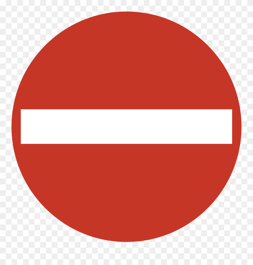 No Entry Sign Warning Forbidden Prohibited Signage - Road No Entry Sign Clipart