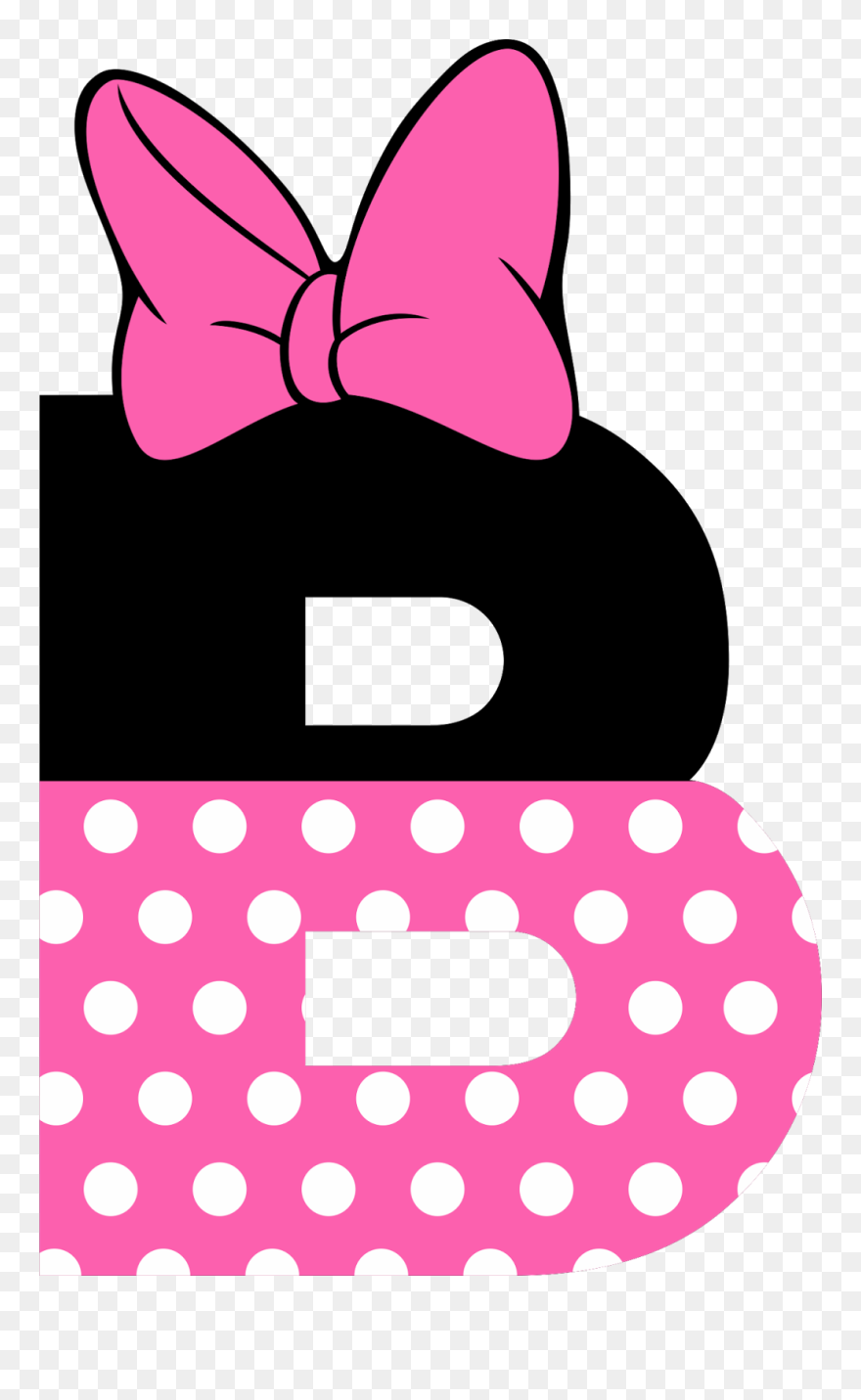 Minnie Mouse Alphabet Letters Clipart