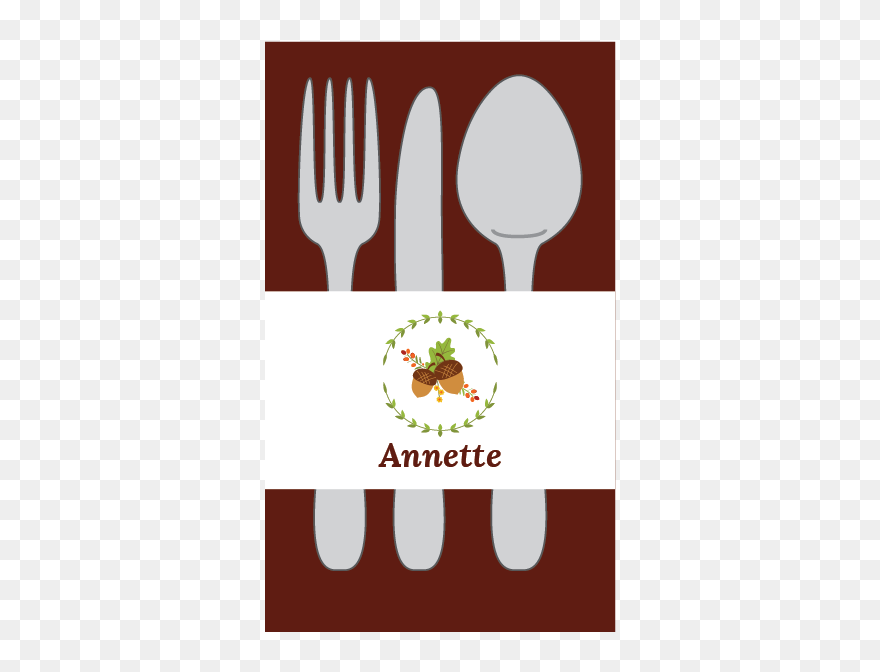 Acorn Napkin Wrap Printable Clipart