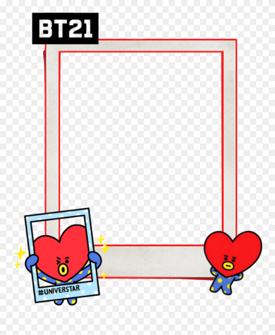 #bt21 #tata #tatabt21 #bts #polaroid #frame #polaroidbt21 - Polaroid Frame Png Bts Clipart