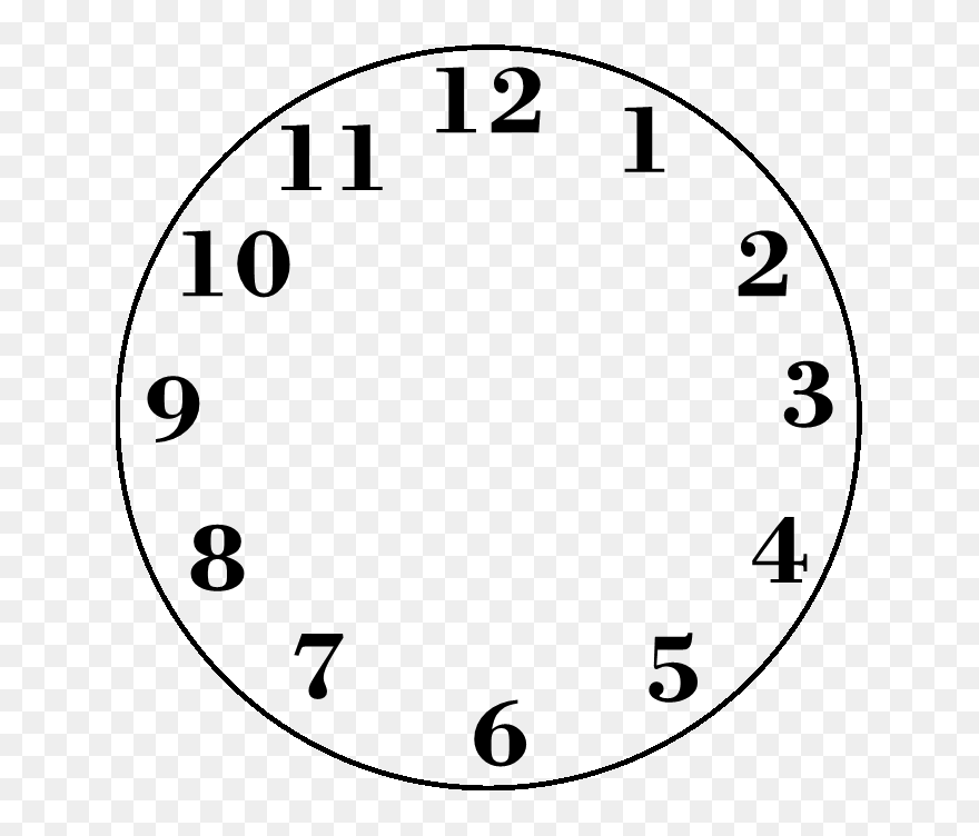 Clock Face Measurement Time Clip Art - Clock Black And White - Png Download