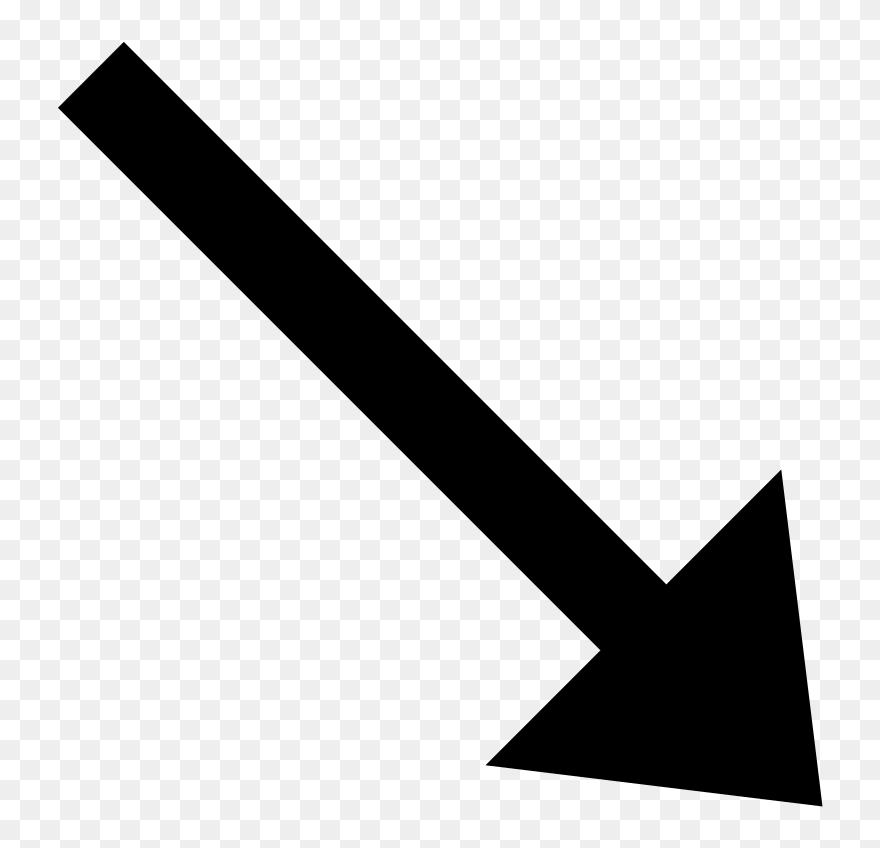 Clipart Arrow Boho - Arrow Pointing South East - Png Download