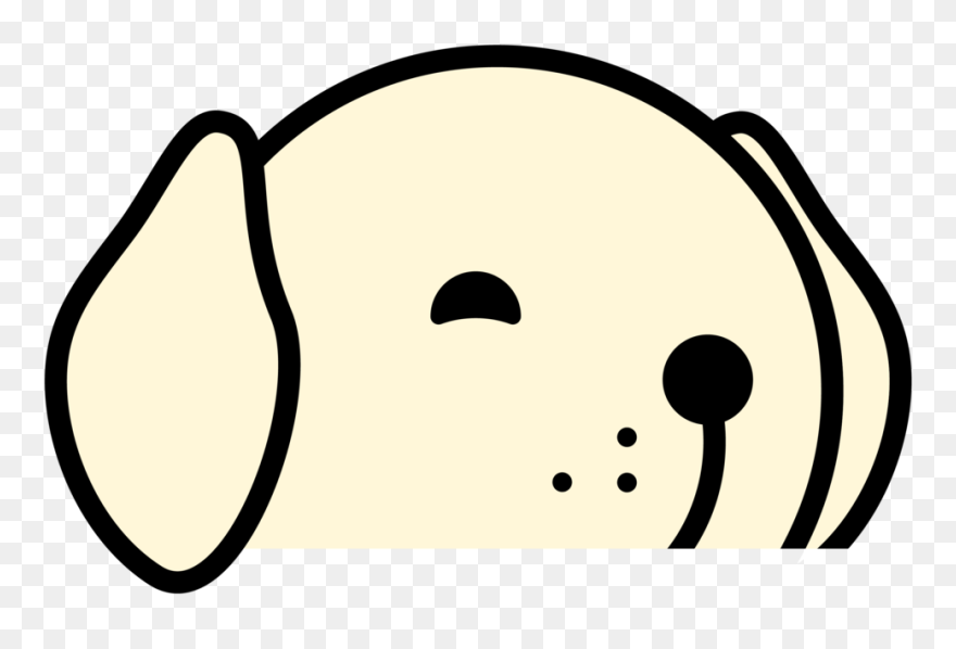 Llr Dog-peek Blonde - Dog Clipart