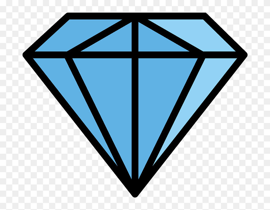 Gem Stone Emoji Clipart - Jewelry Icon Blue - Png Download