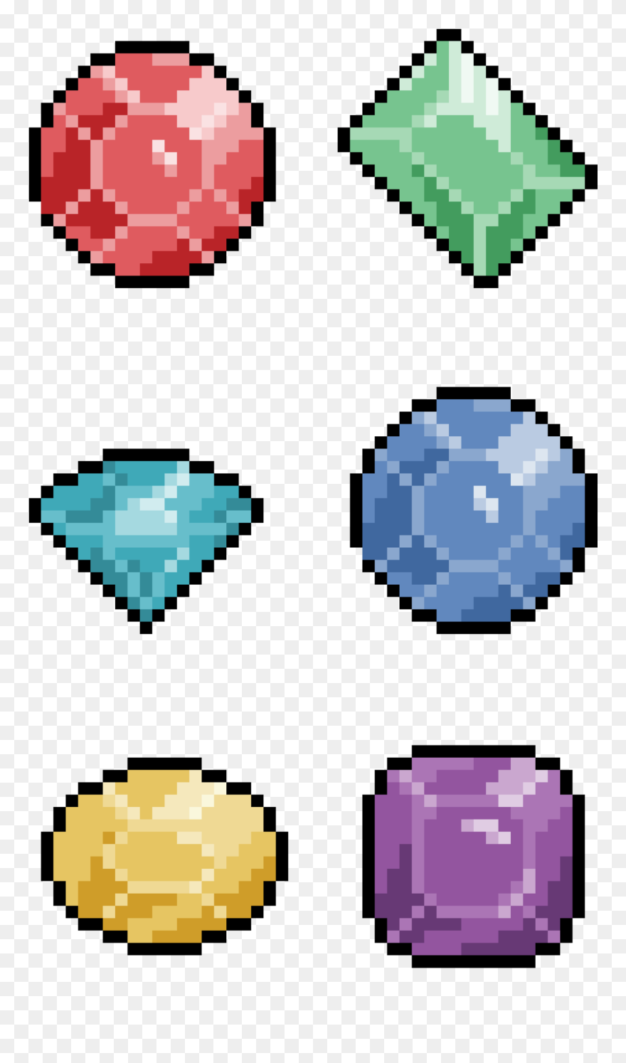 The Gem Ask From The Other Day Inspired Me, So I Made - Gemstone Pixel Art Clipart