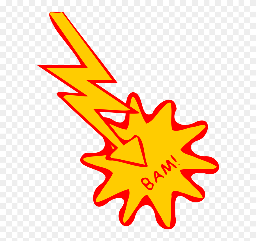 Flower,leaf,area - Thunder Cartoon Clipart