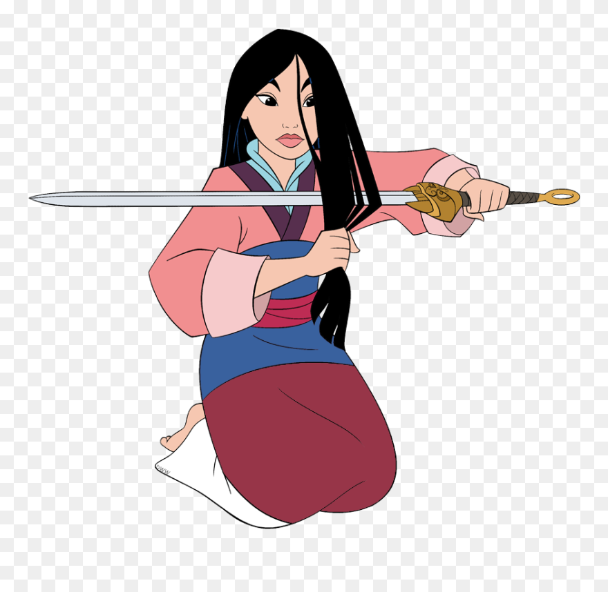 Mulan Cartoon Cutting Hair Clipart