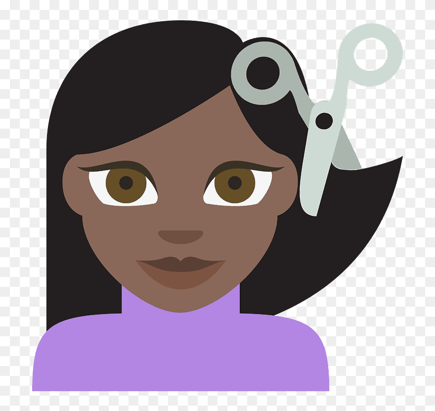 Person Getting Haircut Emoji Clipart - Brown Hand Raising Emoji - Png Download