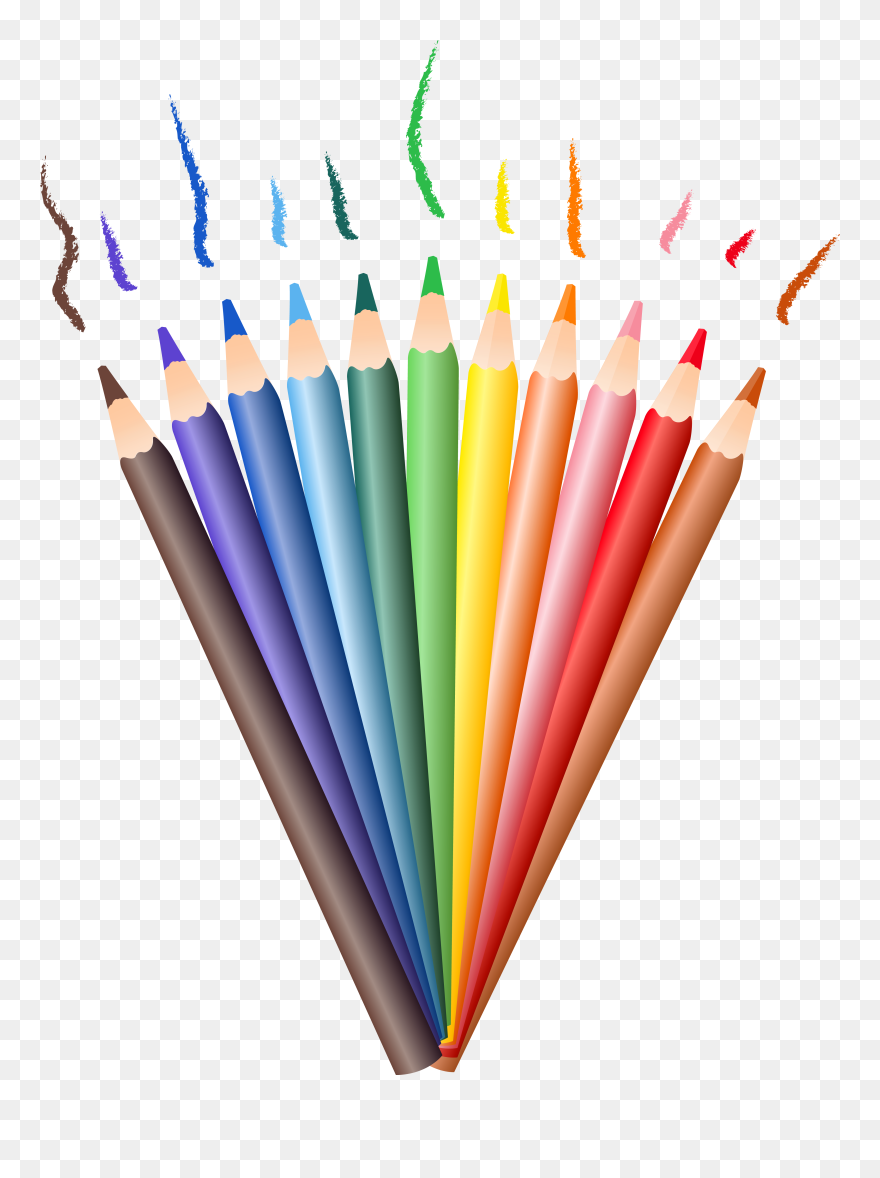 Colored Drawing Clip Art - Colored Pencils Clipart Transparent - Png Download