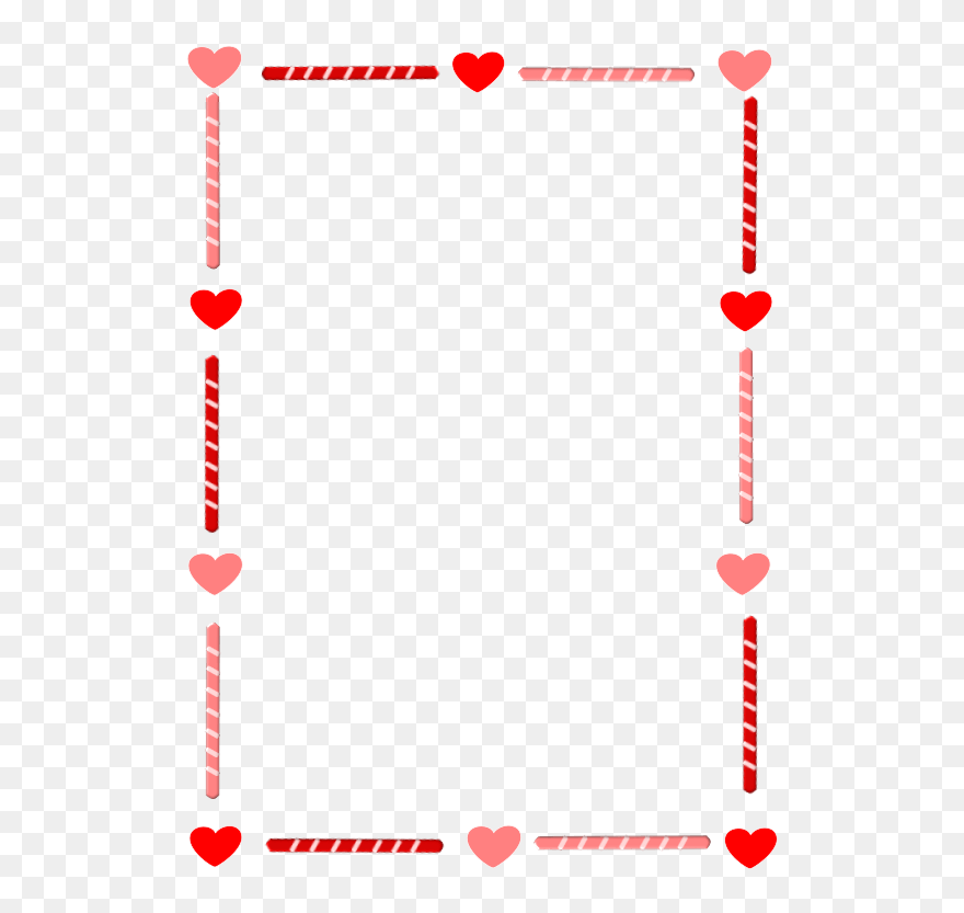Valentine Candy Border Clipart - Valentines Day Border Clip Art - Png Download