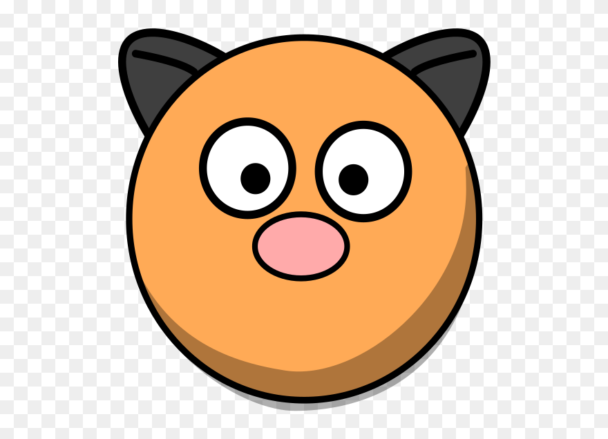 Face Clipart Hamster - Cute Pig Head Cartoon - Png Download