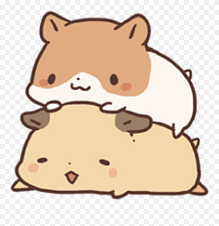 Hamster Clipart Kawaii - Cute Kawaii Cartoon Hamster - Png Download
