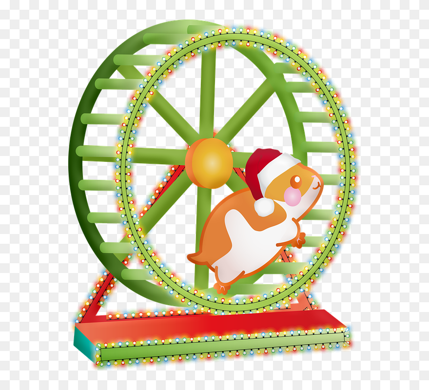 Christmas Hamster Wheel Clipart