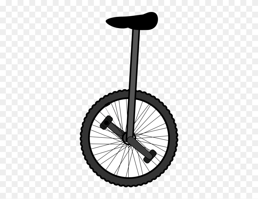 Unicycle Png Clip Art - Unicycle Clipart Black And White Transparent Png