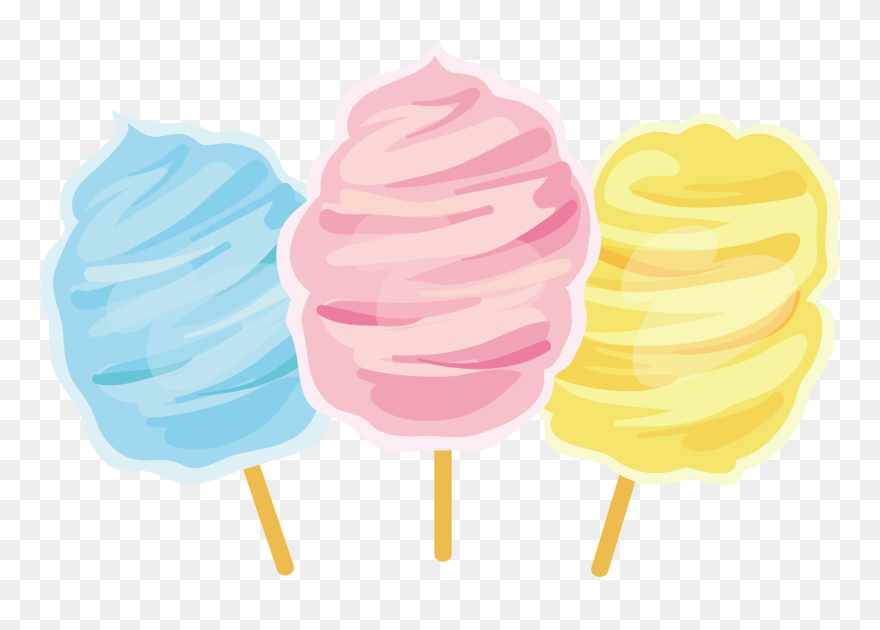 Clip Art Cotton Candy - Png Download