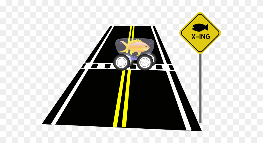 Fish Crossing - Highway Clipart Png Transparent Png