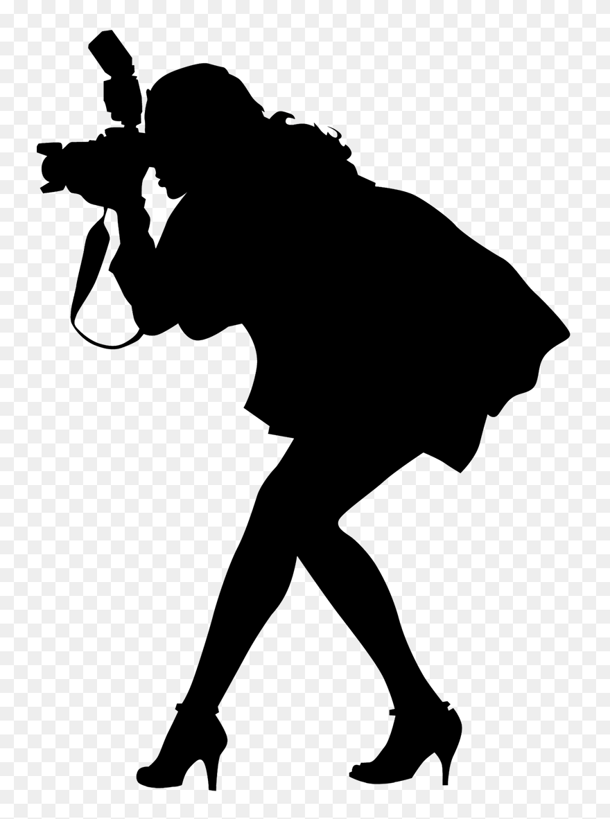 Photography Photographer Silhouette Clip Art - Woman Photographer Silhouette Png Transparent Png