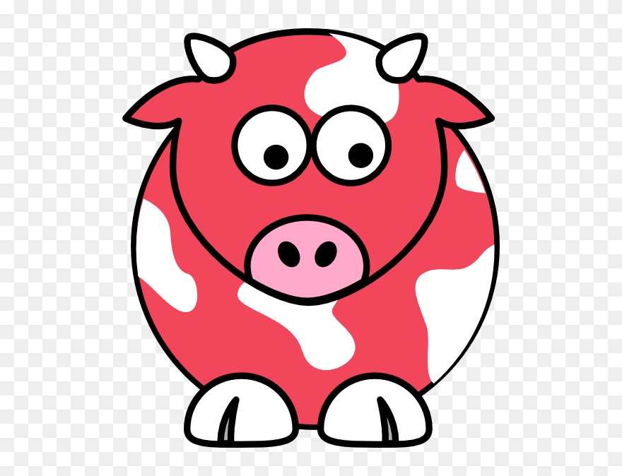 Red Cow Clip Art , Png Download - Vacas Faciles De Dibujar Transparent Png