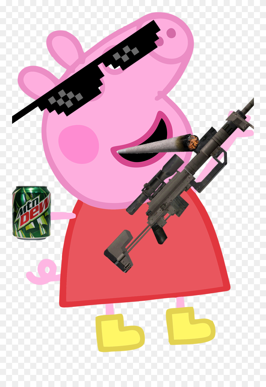 Weed Clipart Mlg - Mlg Peppa Pig Png Transparent Png
