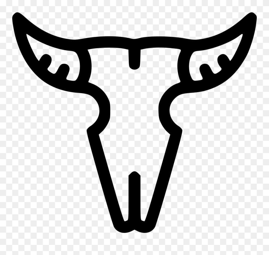 Skull Cow Bull Wild West Desert - Western Cow Skull Transparent Clipart