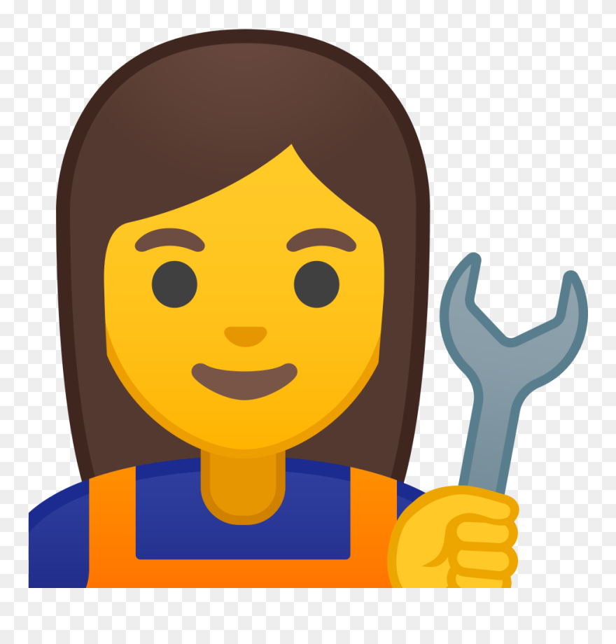 Woman Mechanic Icon - Emoji Family Png Clipart