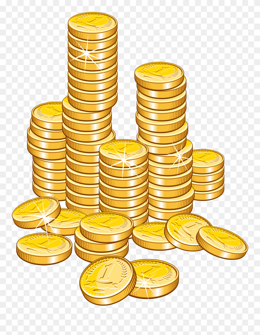Money Coin Clip Art - Gold Coins Clip Art - Png Download