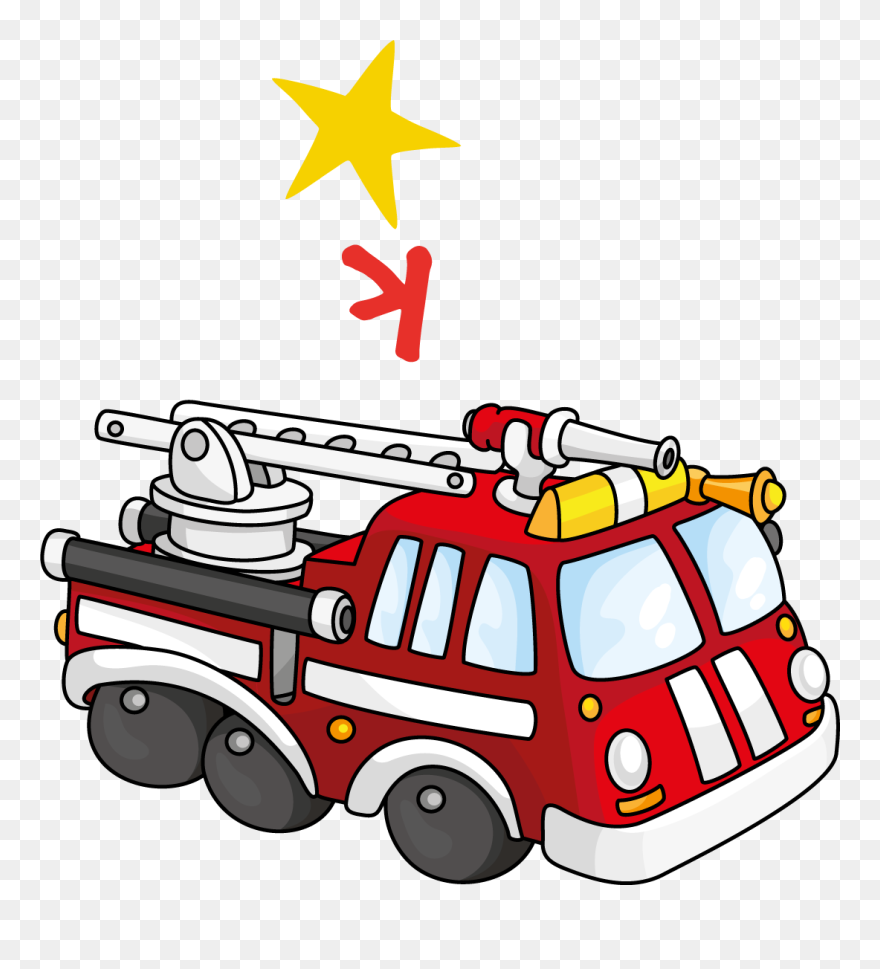 Carro De Bombeiros Vetor Clipart
