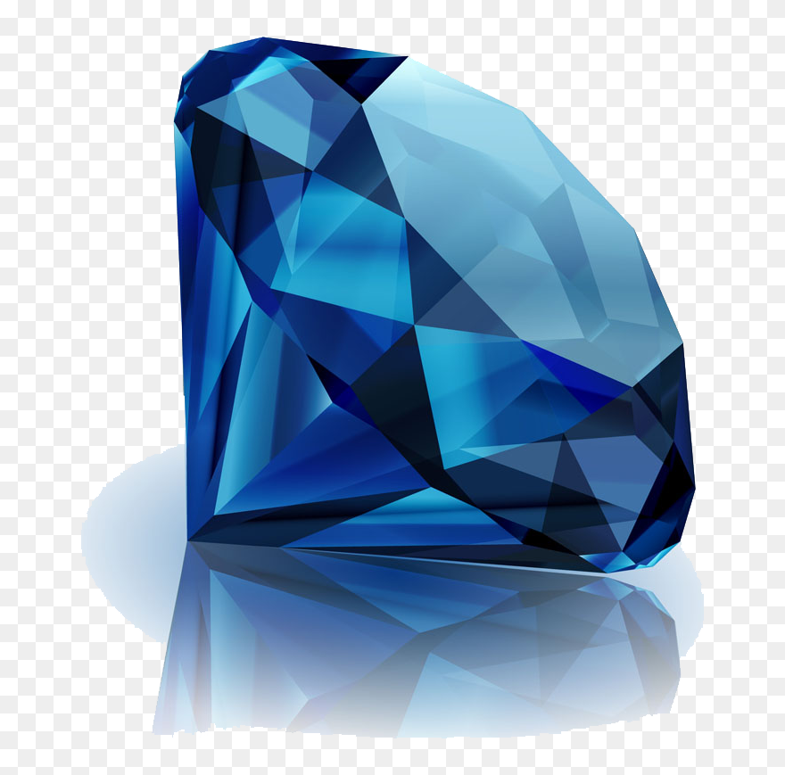Blue Diamond Gemstone Gem Jewellery Png File Hd Clipart - Blue Diamond Gemstone Transparent Png