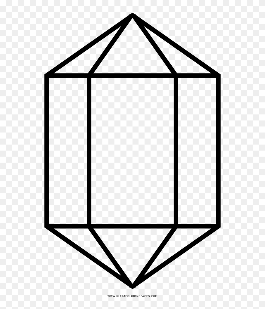 Gem Coloring Page - Development Of A Prism Clipart