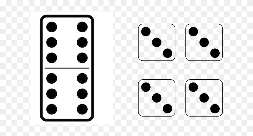 Domino Clipart Dice - Dominoes - Png Download