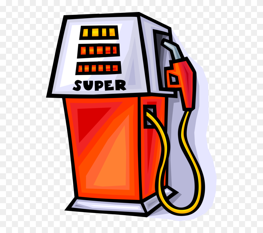 Vector Illustration Of Gasoline Petroleum Fossil Fuel - Clip Art Gas Pumps - Png Download