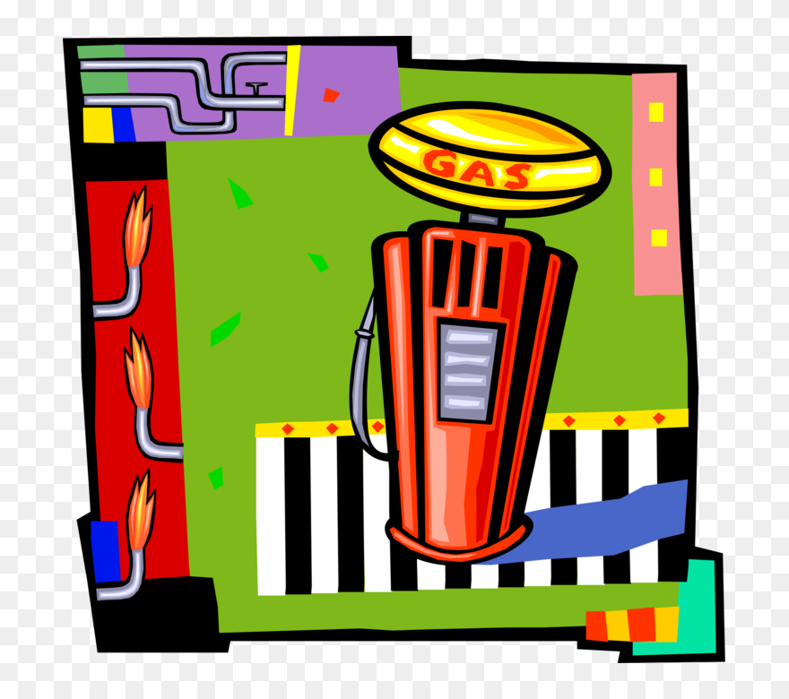 Vector Illustration Of Fossil Fuel Petroleum Gas Service Clipart