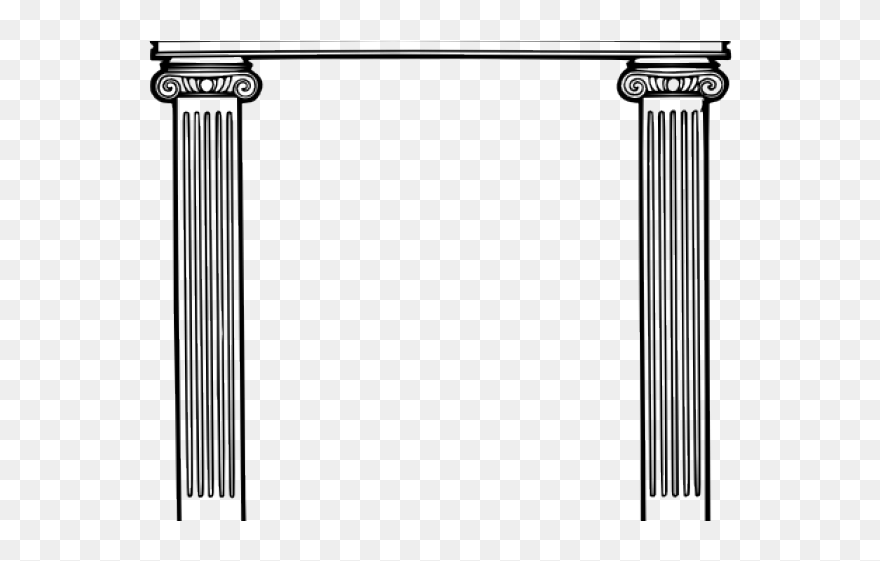 Greek Border Design - Clipart Of Roman Column - Png Download