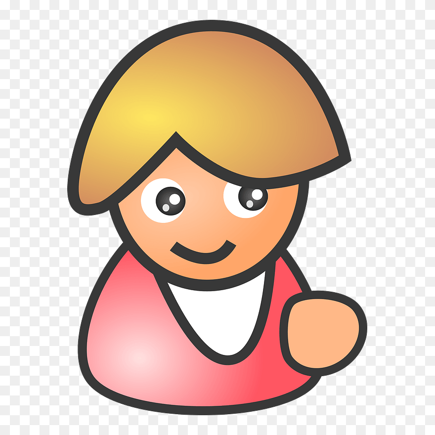 Vector Image Of Smiling Pink Female Avatar - Person Smile Clipart - Png Download