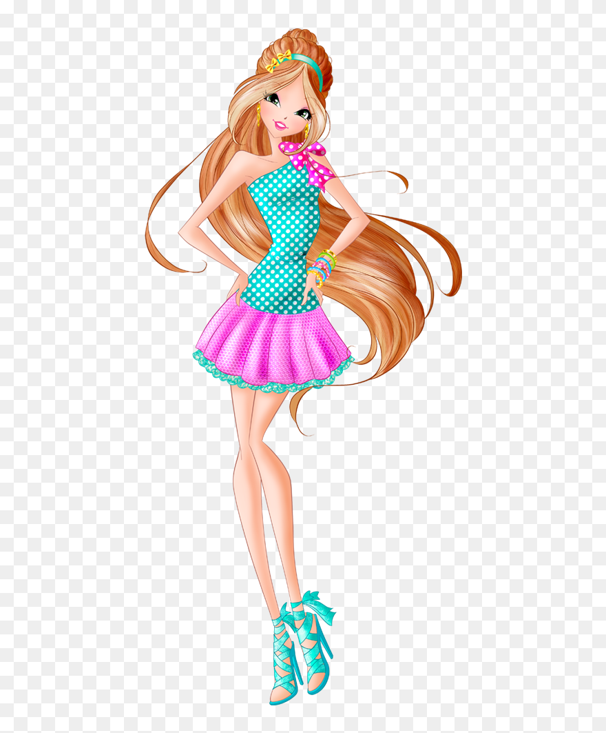 World Of Winx Chef Chic Flora Strawberry Outfit Png - Flora Winx World Clipart