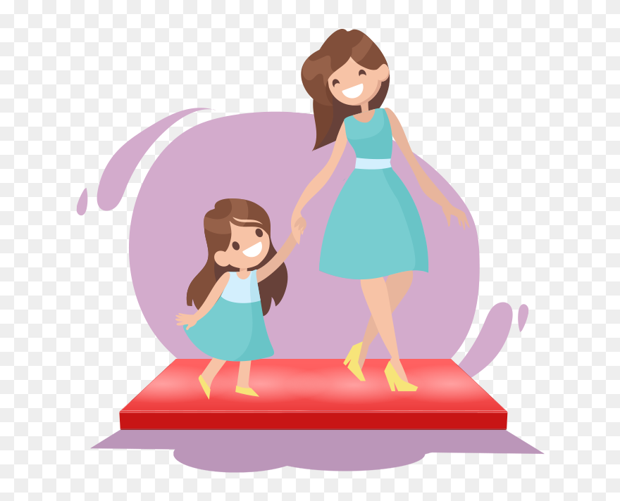 Clipart Fashion Show Anak - Png Download