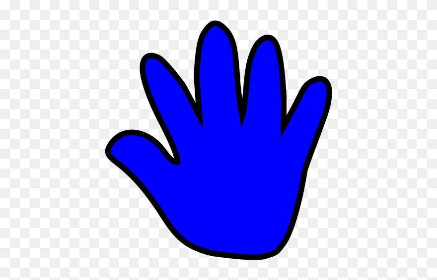 Child Handprint Blue Svg Clip Arts - Clip Art - Png Download