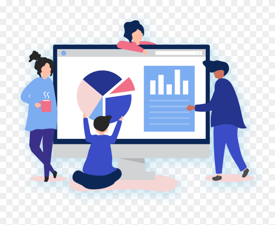 Data Management Cartoon Clipart