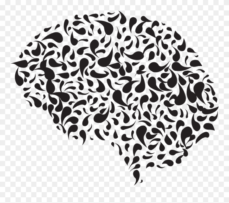 This Shows A Fancy Drawing Of A Brain - Brain Art Transparent Background Clipart