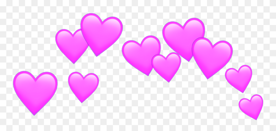 Sticker Heart Hearts Crown Tumblr Overlay Pink Png - Orange Heart Crown Transparent Clipart