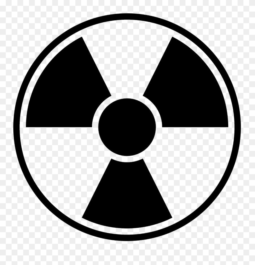 Nuclear Weapon Clip Art Sign Stock Photography - Radiation Sign Black And White - Png Download