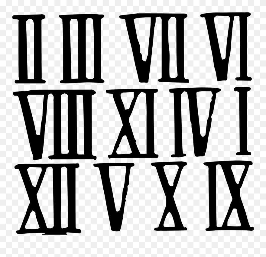 Football Outside - Ancient Rome Roman Numbers Clipart