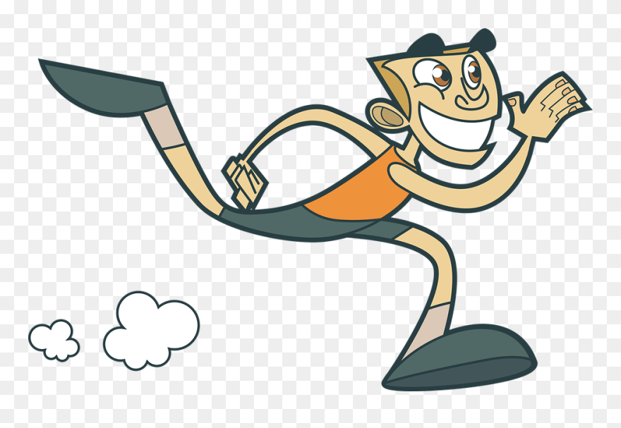 Sticker De Hombre Corriendo Clipart