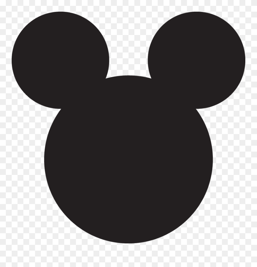 Pumpkin Monogram Clipart Clipart Transparent Library - Mickey Mouse Face Black - Png Download