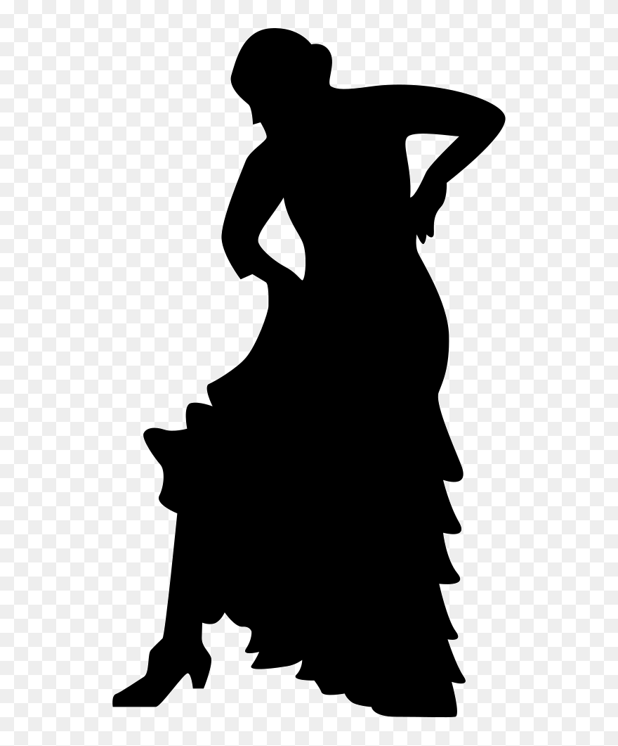 Dance Silhouette Flamenco Woman - Silhouette Of A Woman Crying Clipart