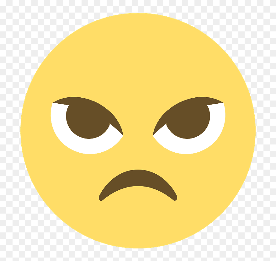 Angry Face Emoji Clipart - Winking Emoji With Black Background - Png Download
