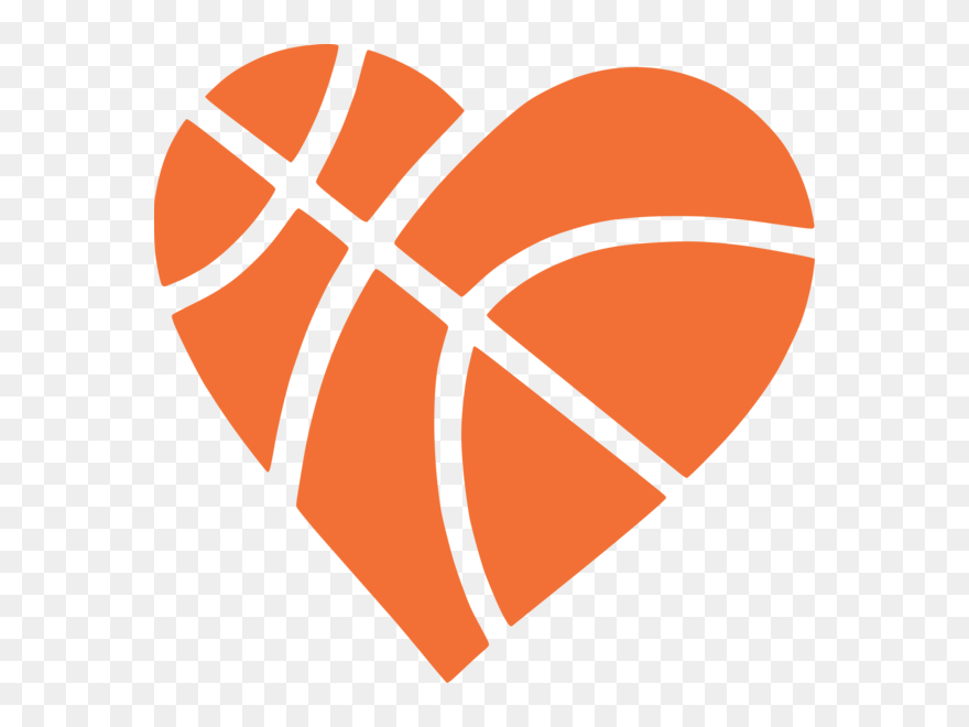 Stunning Cliparts - Basketball Heart Clipart - Png Download