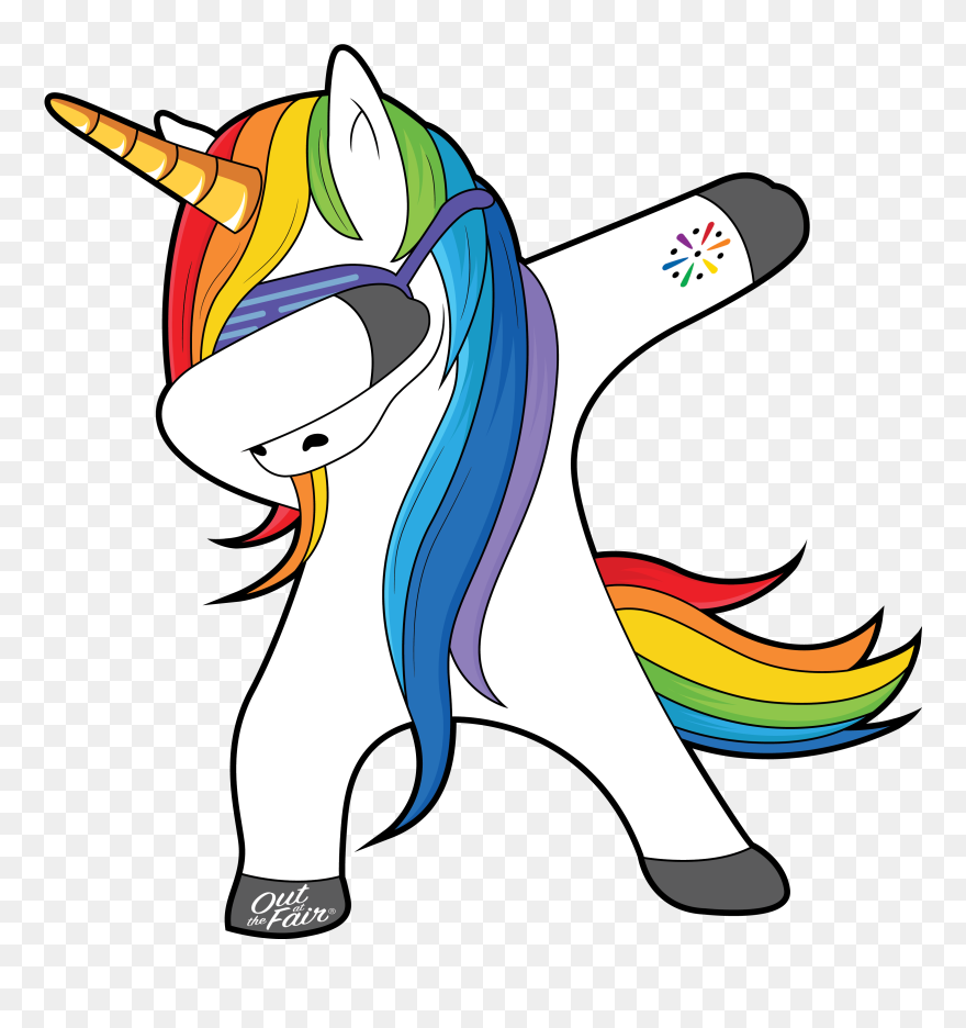 Mascot - Draw A Dabbing Unicorn Clipart