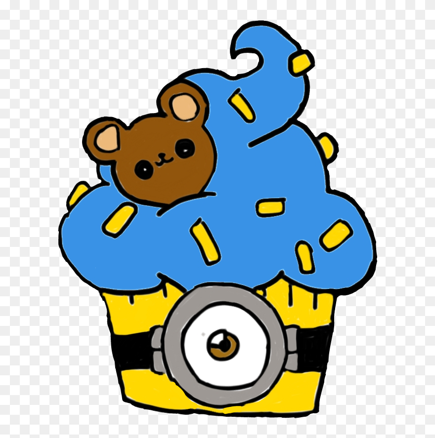 #minion #cupcake #minionsbanana #yelllow #blue #amarillo Clipart